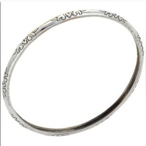 Silpada Hugs & Kisses XO Willow Etched Bangle Bracelet B2427